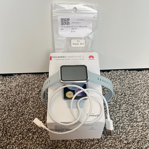 Huawei Watch Fit 2 with Light Blue Band